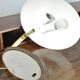 Mid century art deco / bauhaus brass table lamp by egon hillebrand 60s