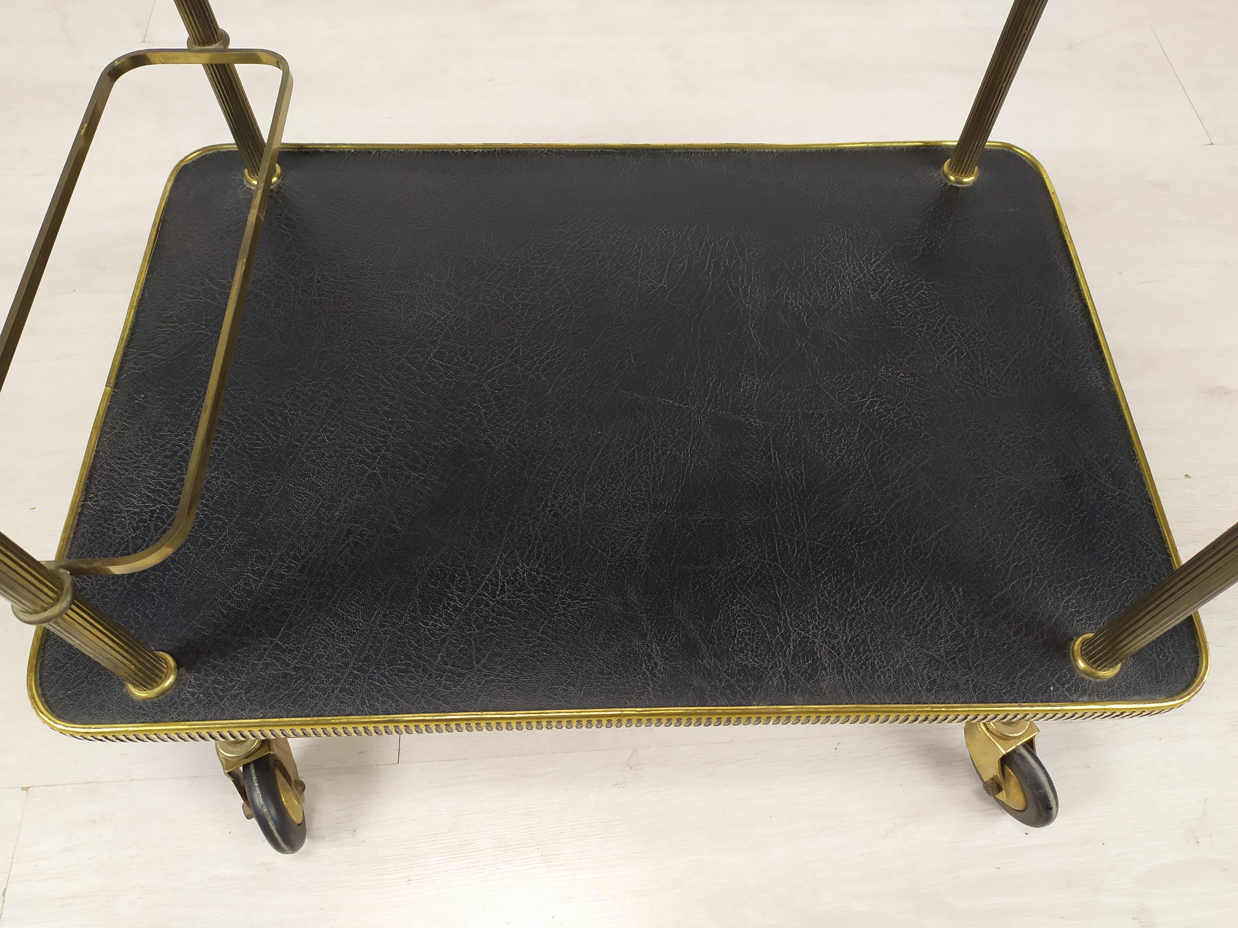 Vintage brass bar service