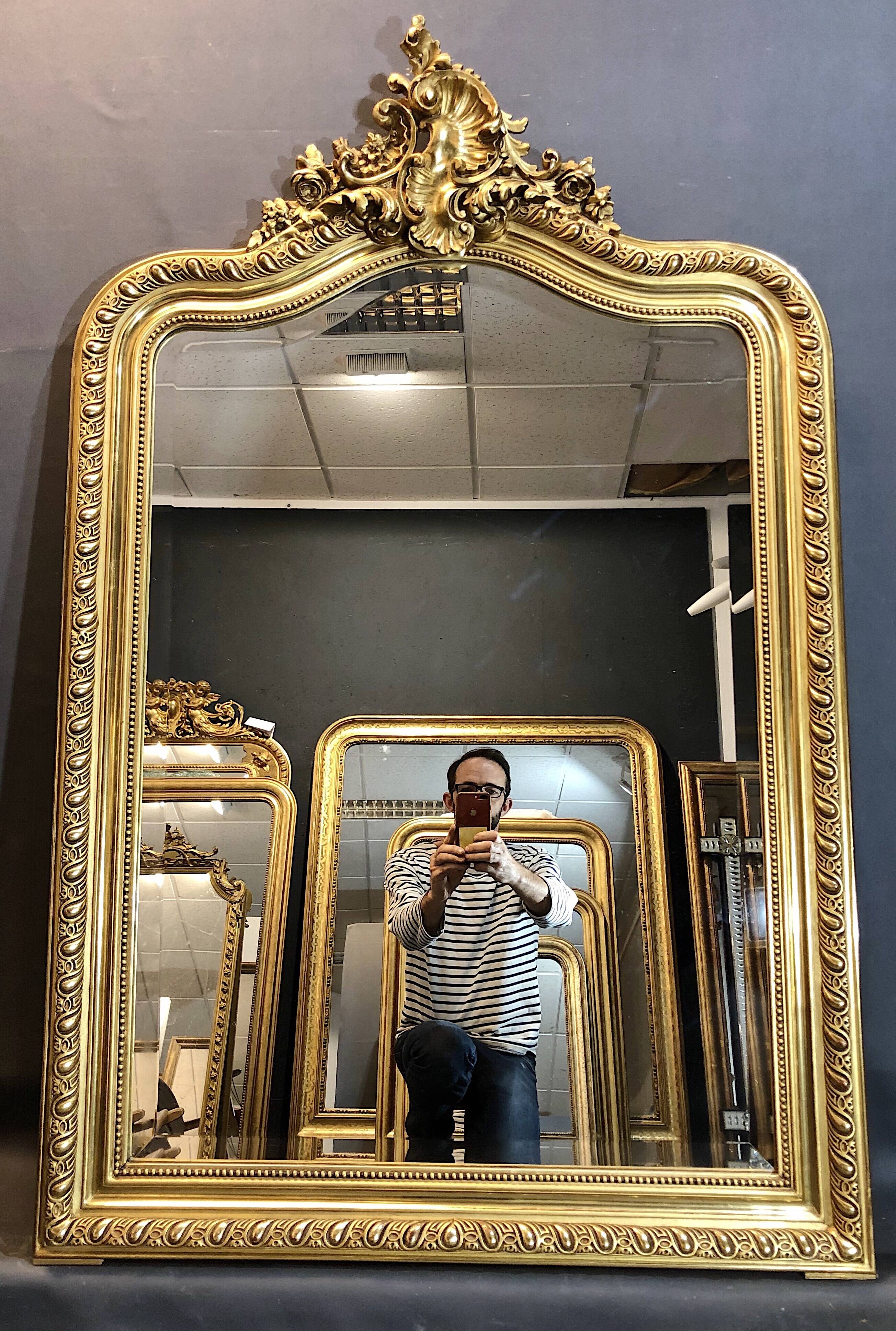 Old mirror gold leaf gilding