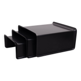 Rosenthal Large Black Fiberglass nesting tables 1970s Germany