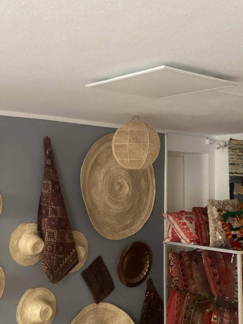 Rattan lampshade decorative ceiling light handmade Ø50x40Hcm