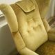 Danish wingback chair years 50-60 green armchair