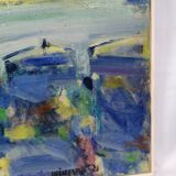 Painting on canvas - Motif Torshavn - Zakarias Heinesen - Signed - 2021