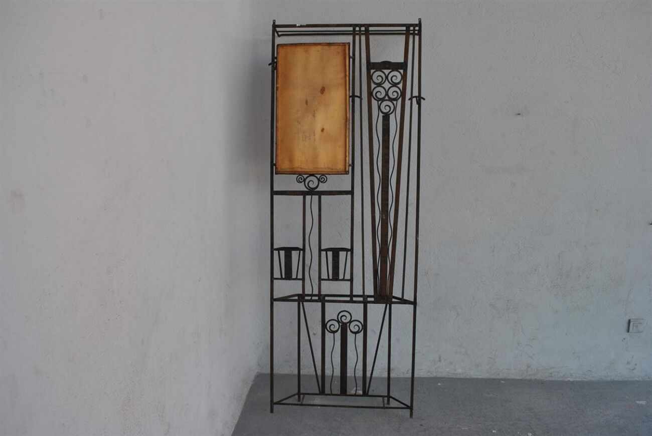 Mirror coat racks in wrought iron 1930 style Art deco