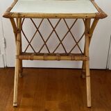 Rattan end table