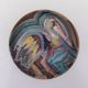 Ceramic plate with a bird, signed, vintage