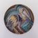 Ceramic plate with a bird, signed, vintage