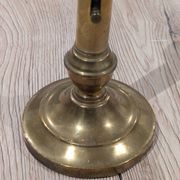 Antique Candle Holder Brass Push Candle 19th Century Vintage Chandelier