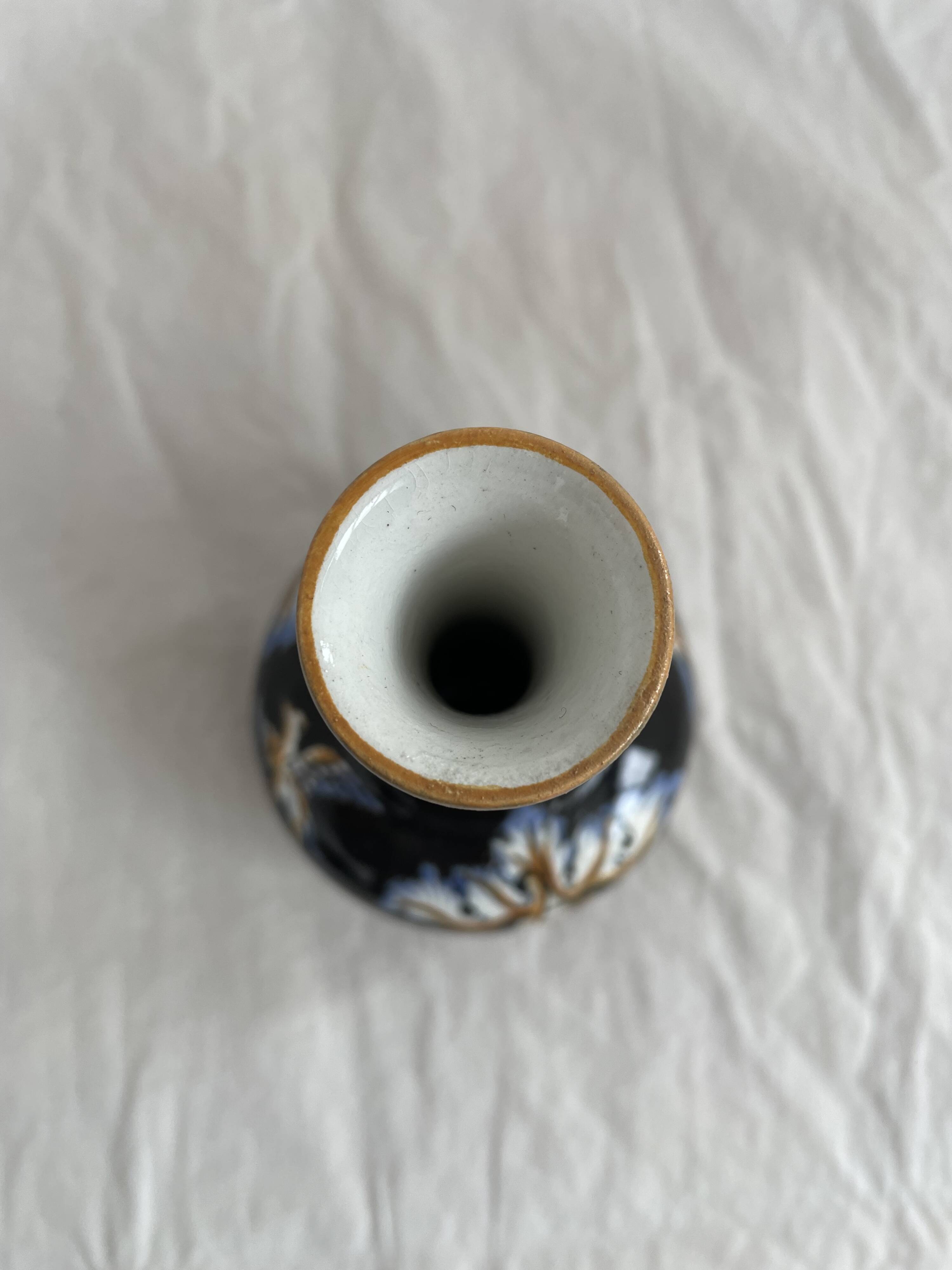 Vase faïence Gien, décor Renaissance italienne, décor Italien Thibault