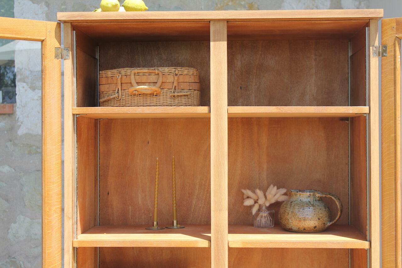 Glass cabinet feet compass