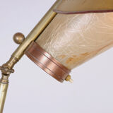 Italian floor lamp in brass was conical adjustable in inclination and height 1950