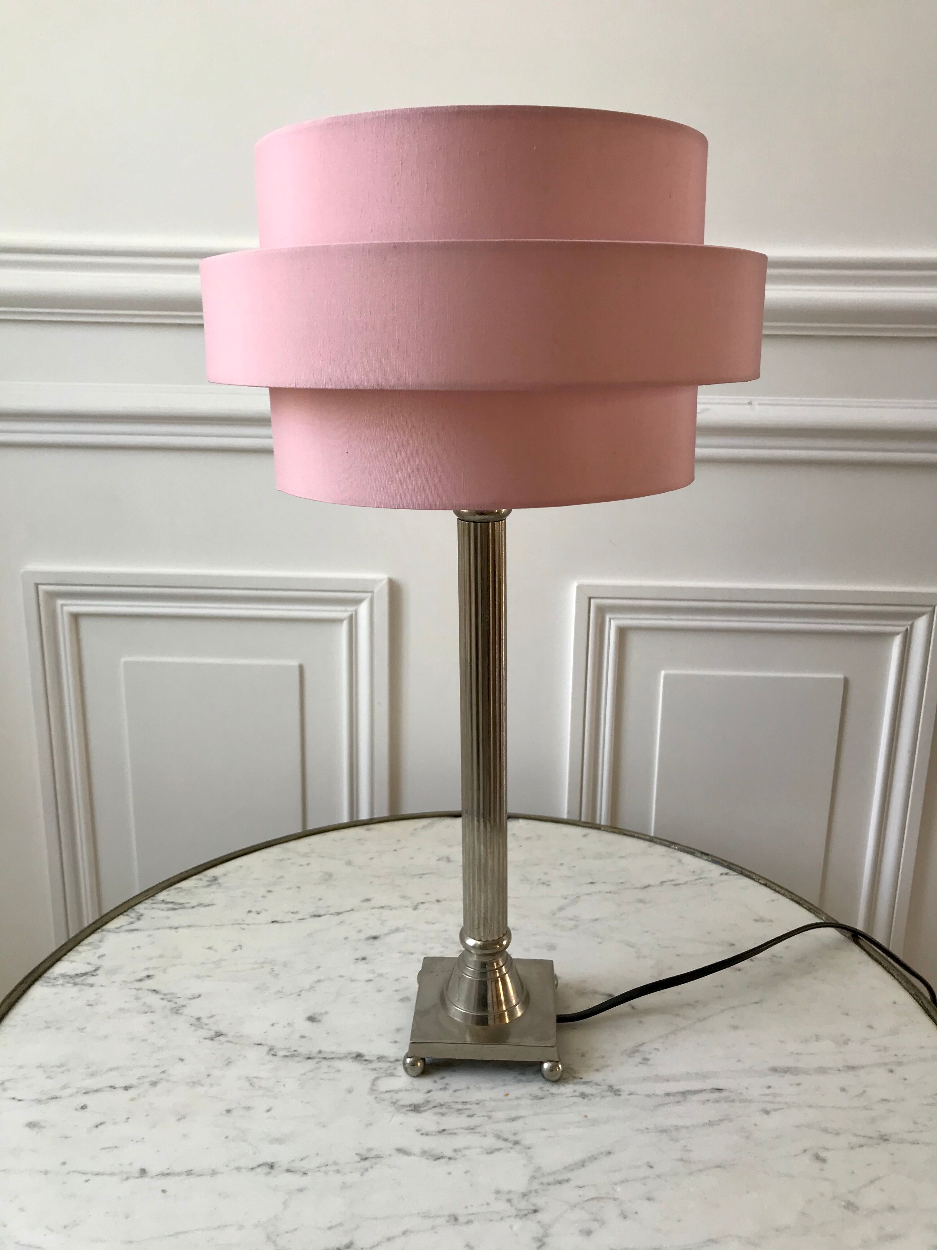 Silver metal lamp 50s