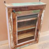 Polychrome teak display case