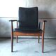 Diplomat office chair by Finn Juhl in rosewood and vintage leather 1970s