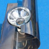 Pair of 70s designer wall lights in chrome metal