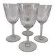 Four Baccarat crystal glasses, Molière pattern. Early 20th century.