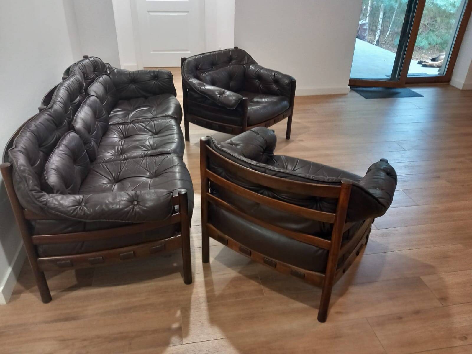 Ensemble de canapé et 2 fauteuils par Arne Norell Suède années 1960