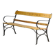 Banc de parc en fer riveté, années 1920