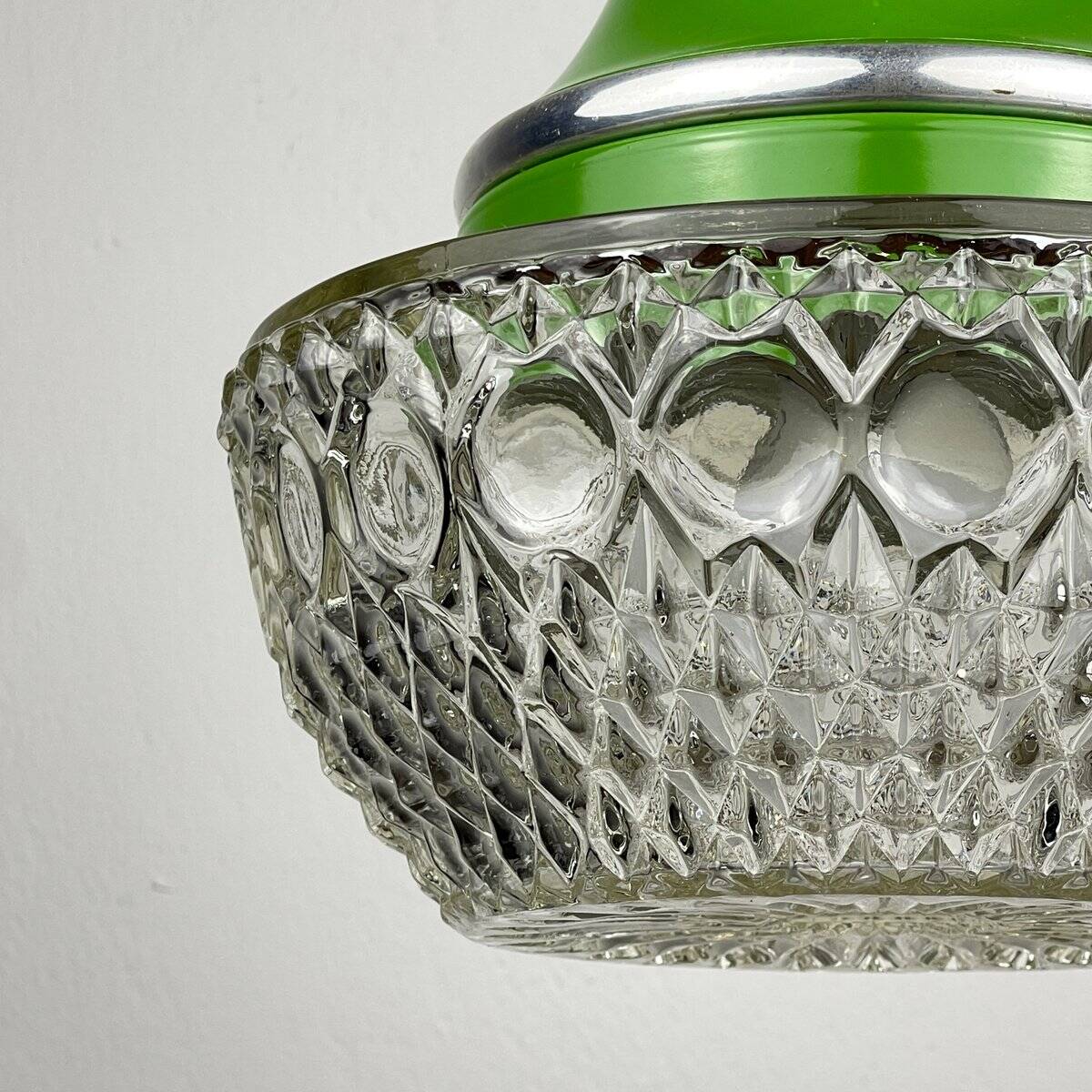 Green suspension light in mid-century style by Targetti Sankey, 1960s.