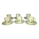 Lot de 6 tasses à café avec coupelles MOBIL
