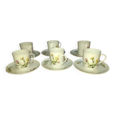 Set of 6 coffee cups with saucers MOBIL