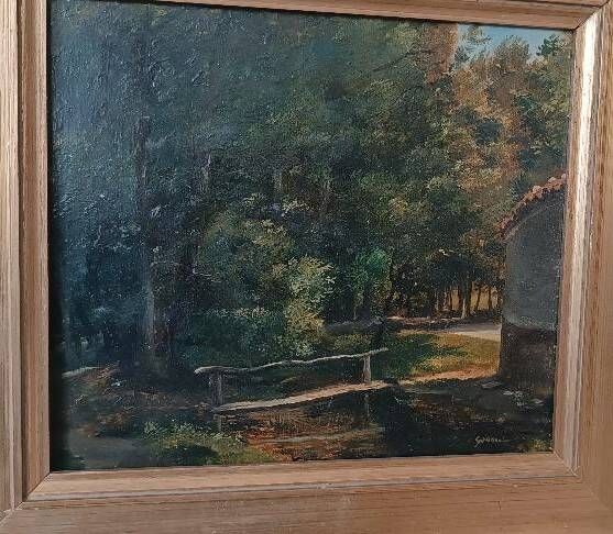 Oil painting on panel, Giuseppe Hainmann (Milan 1828-Alexandria, Egypt 1883)