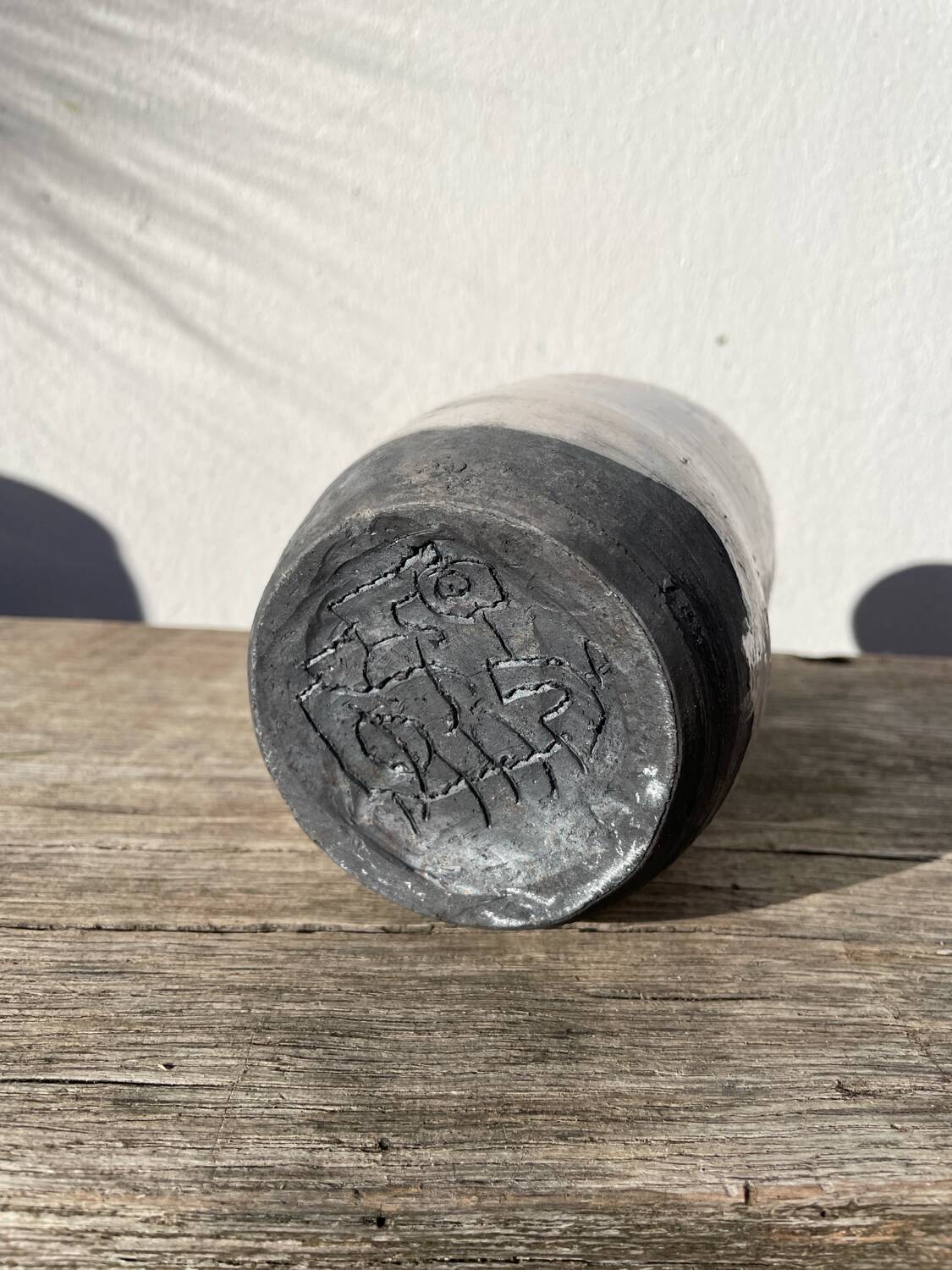 Raku vase / signed ceramic / handmade pottery