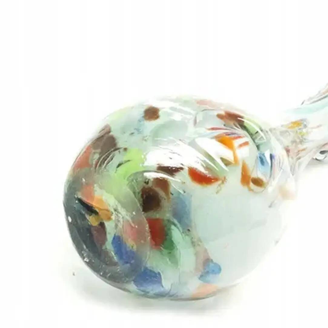 Sekacz vase, mid-century modern, multicolour glass, Huta Krosno, Poland, 1970s