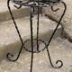 Guéridon porte-plante vintage fer forgé torsadé – Élégance romantique 50'