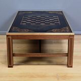 Grande table basse échiquier en acajou, goût Jansen – 2ème partie XXe