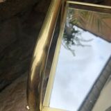 Golden rolling desserte vintage mirror trays