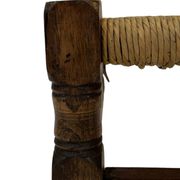 Tabouret vintage en rotin petit tabouret ottoman du milieu du siècle design années 60