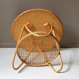 Vintage table 'rattan & formica'