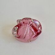 Pink ashtray by Jozef Hospodka for Chribska Sklarna, 1960s