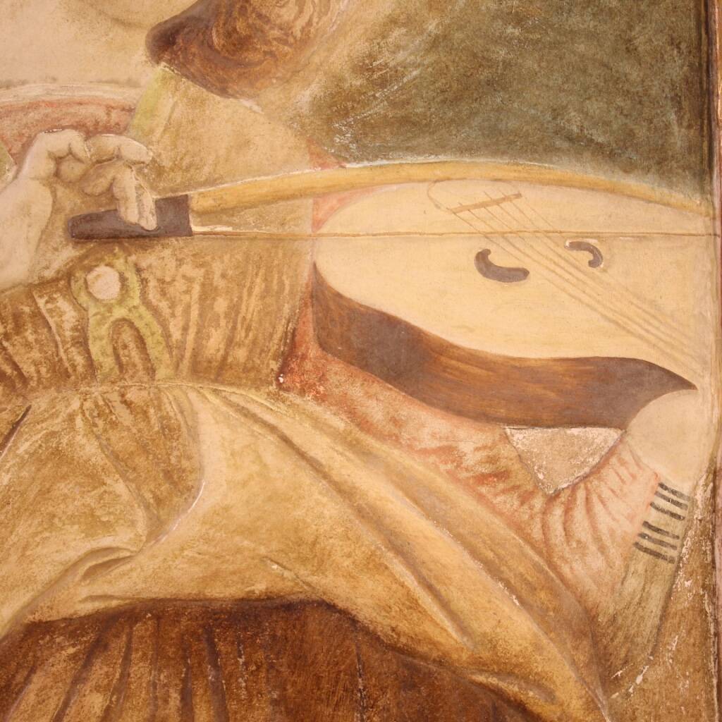 Bas-relief terracotta in terra di Signa stamped and numbered