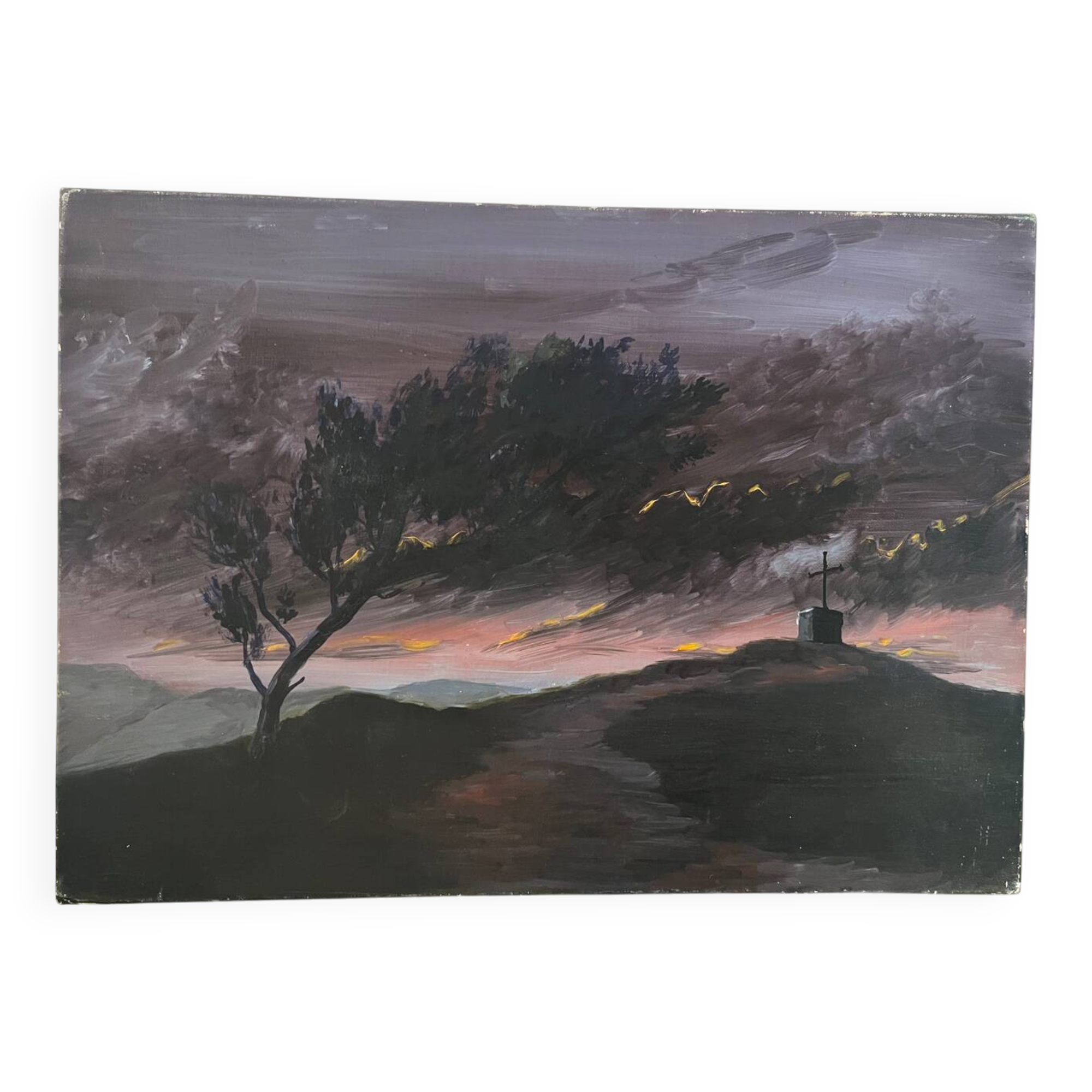 Sunset, oil on canvas