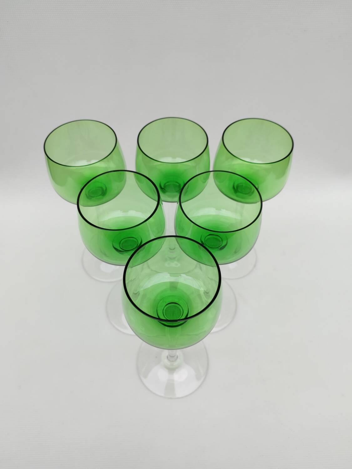 6 Large Baccarat crystal glasses.