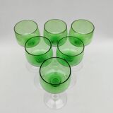 6 Grands verres en cristal de baccarat.