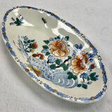 Ancien ravier Gien coq pivoines 1938/1960