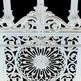 Victorian cast iron hall stand in white