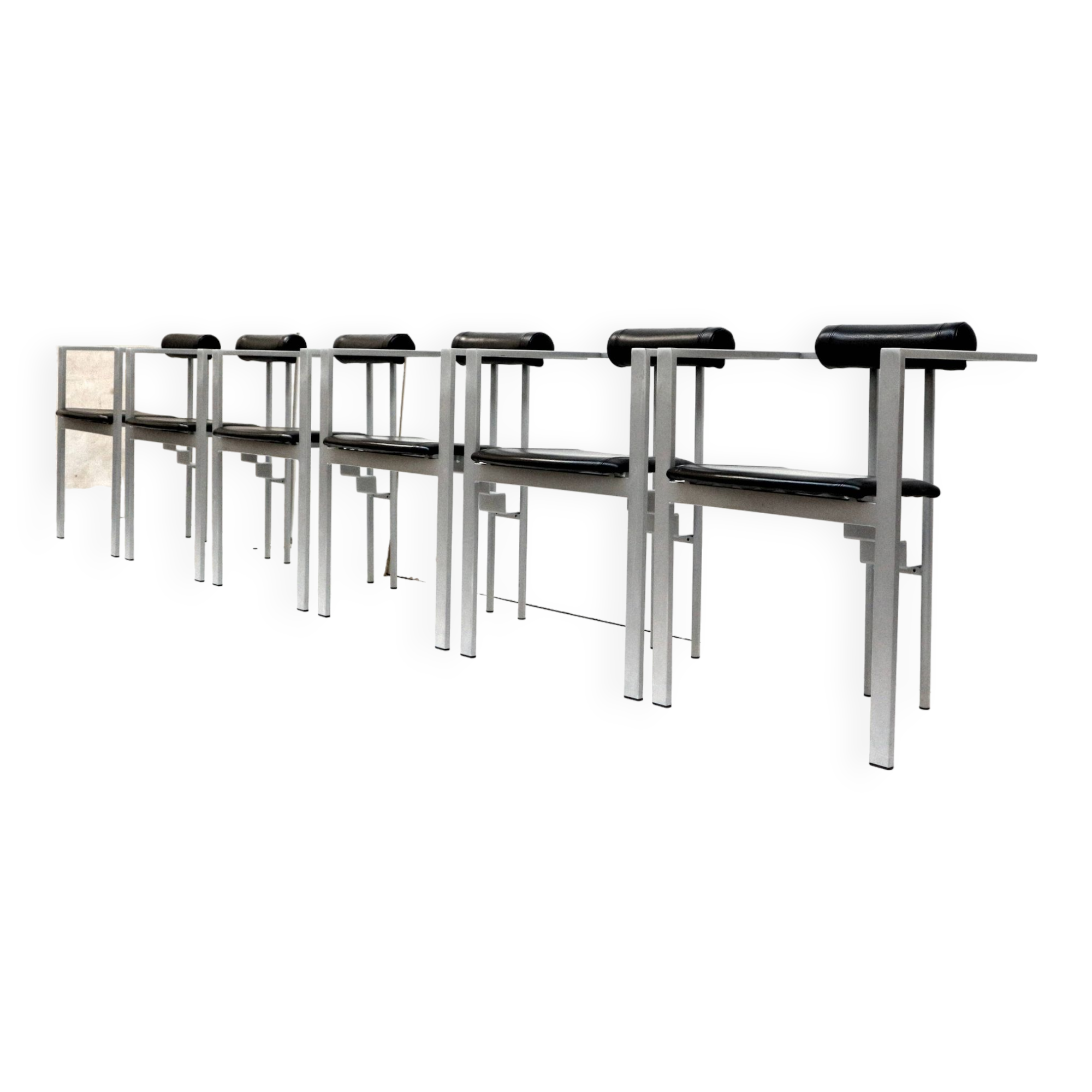 Set of 6 postmodern Trix armchairs by K.F. Förster for KFF Design, Germany, 1980s