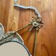 Italian brass oval mirror 60s
