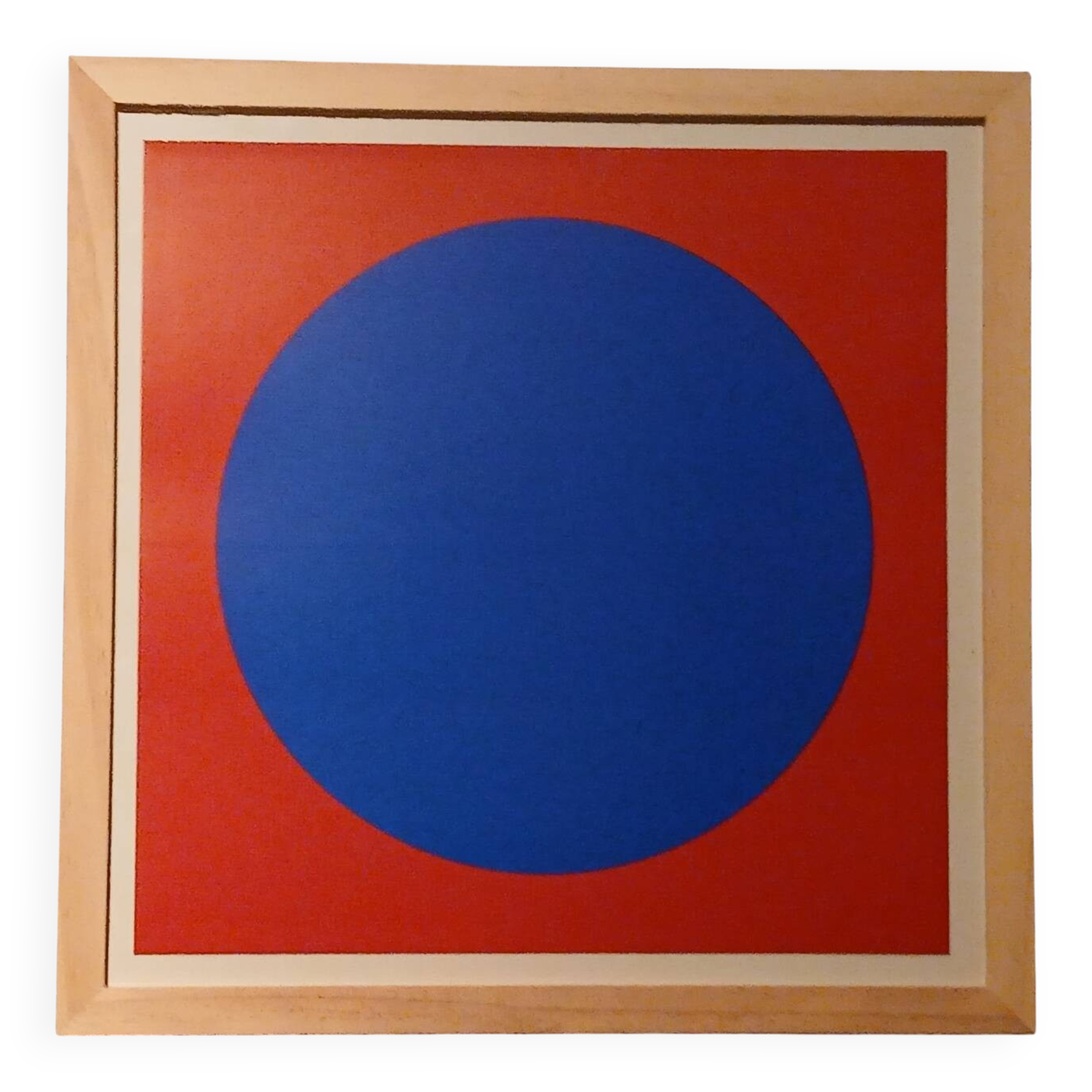 Tableau Vintage Art Optique - Victor Vasarely - Wooden Frame 30x30cm