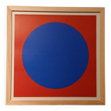 Tableau Vintage Art Optique - Victor Vasarely - Wooden Frame 30x30cm