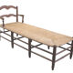 Chaise longue paillée