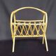 Vintage rattan magazine rack