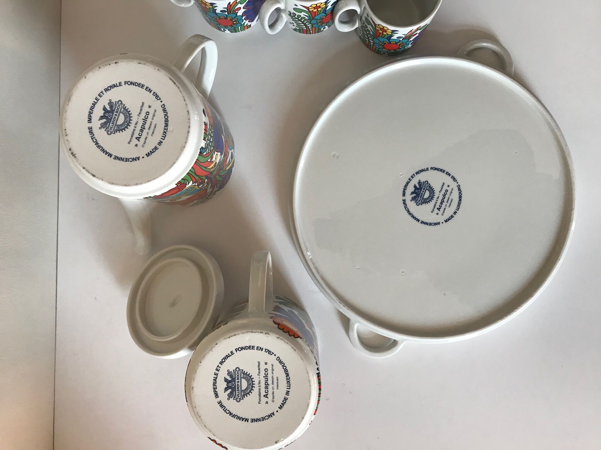 Service à café Villeroy et Boch Acapulco vintage années 70