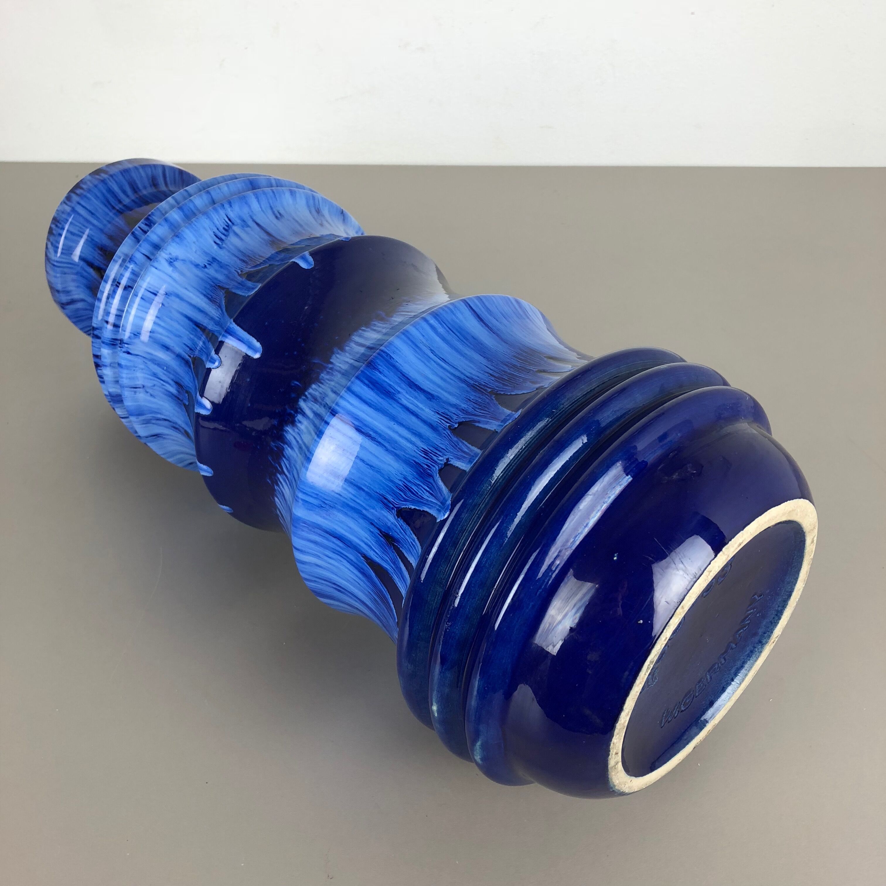 Large Pottery super Fat Lava Multi-Color 266-53 Vase Scheurich WGP, 1970s