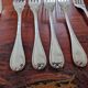 Christofle - Series 9 fish forks, Crossed Ribbons model, in silver-plated metal