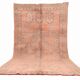 Large Vintage Moroccan Rug 203 x 376 cm, Peach Berber Wool Rug Handmade